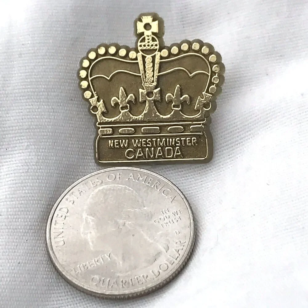 New Westminster Canada Crown Vintage Pin Plastic
